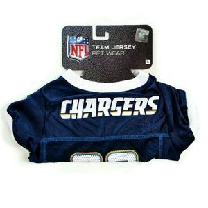 Official NFL Chargers Team Jersey Pet Wear Large